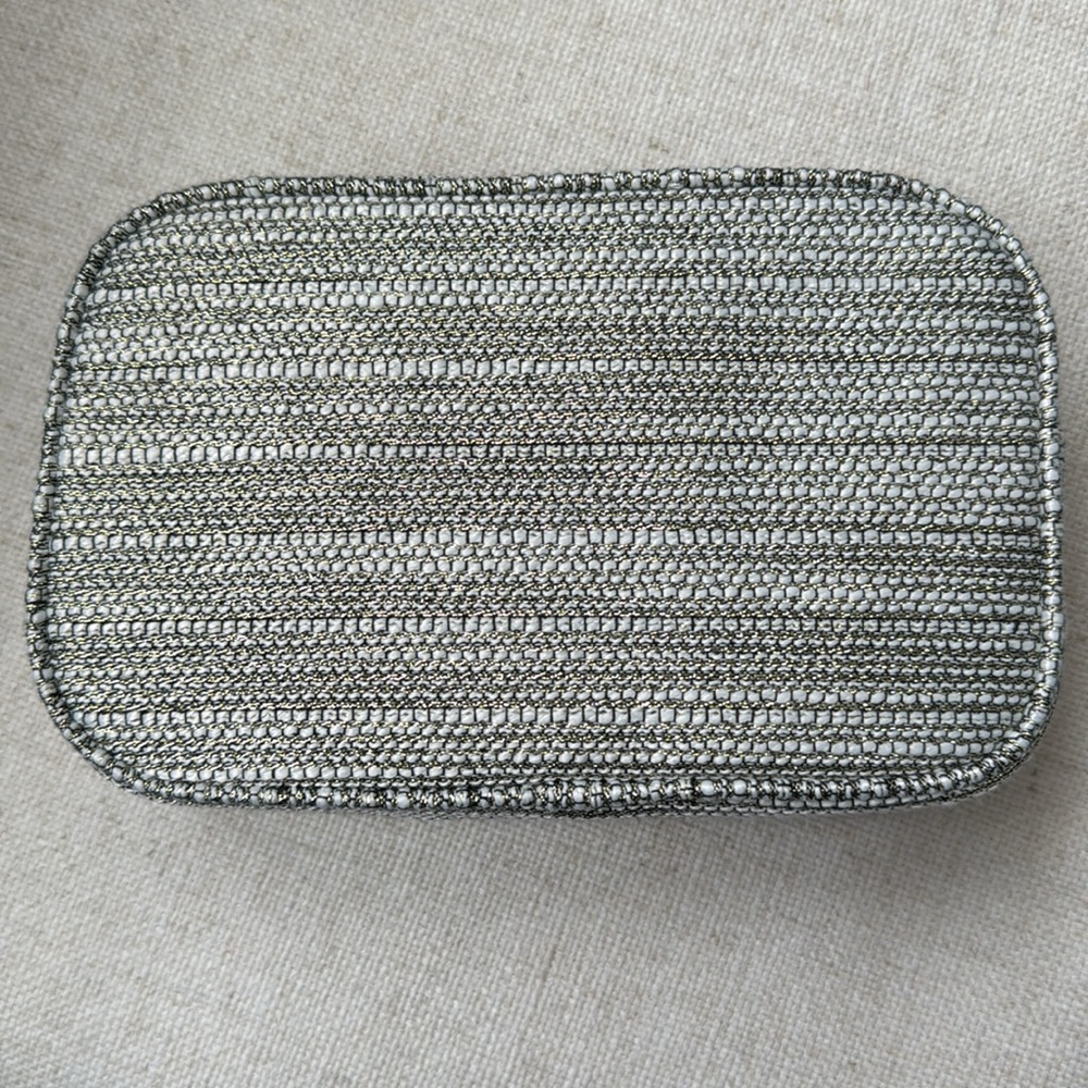 Chanel Cosmetic Pouch Zippered White and Gray - Picture 2 of 4